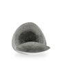 Raku Quartz Black Triangle Shallow Bolle 21 X 21Cm