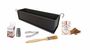 GOBEL Pâté en croûte set ( 1 long plain mold 30 cm, 1 crimper, 6 chimneys, 1 brush, 1 box four-spice)