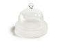 Butter Ildfast Med Glass Dome Nacryl White