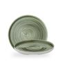 Stonecast Patina Burnished Green Walled Tallerken 26Cm