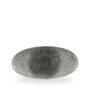 Raku Quartz Black Oval Chefs Tallerken 29.9 X 15Cm