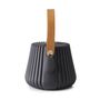 Pekoe Teapot + Infuser Basket Black Smooth Dark Metal