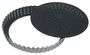 GOBEL Obsidian non-stick round fluted perforated tart mould - removable bottom - Ø320 mm h28 mm (New. Dispo fin avril)