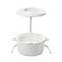 Bombance Round Cocotte 26Cm Induction With Porcelain Lid Alabaster White
