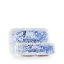 Inked Fresco Blue / Natural Deep Tray  / 26 x 18cm