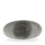Raku Quartz Black Oval Chefs Tallerken 34.7 X 17.3Cm
