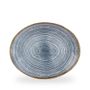 Studio Prints Slate Blue Orbit Oval Coupe Tallerken 31.7 X 25.5Cm