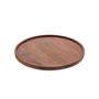 En Scene Round Tray With Edge 27cm Walnut