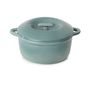 Bombance Round Cocotte 26Cm Induction With Porcelain Lid Cloud Grey