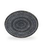 Studio Prints Charcoal Black Orbit Oval Coupe Tallerken 31.7 X 25.5Cm