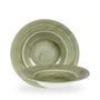 Stonecast Patina Burnished Green Profile Wide Rim Bolle Large 28Cm