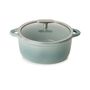 Bombance Round Cocotte 22Cm Induction With Glass Lid Cloud Grey + Glass
