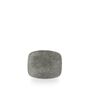 Raku Quartz Black Oblong Chefs Tallerken 15.4 X 12.6Cm