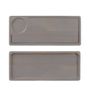 Wood Square Board Large Graphite 40x16cm