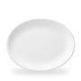 White Oval Tallerken 34Cm