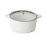 Bombance Round Cocotte 26Cm Induction With Glass Lid Alabaster White + Glass