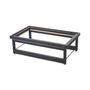 Riser, High For Gn 1/1 Matt Black Metal, Oak Frame