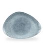 Raku Topaz Blue Triangle Chefs Tallerken 35.6 X 25Cm