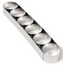 GOBEL St/st rail of 6 mousse rings - Thickness 10/10th - Ø75 mm h 60 mm