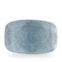 Raku Topaz Blue Oblong Platter 34.4 X 23.4Cm