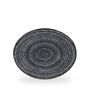 Studio Prints Charcoal Black Orbit Oval Coupe Tallerken 27 X 22.9Cm