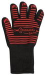 Louis Tellier Ambidextrous heat resistant glove - red and black - one size