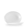 White Oval Orb Tallerken 25 X 19.4 X 3.2Cm