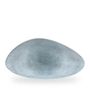 Raku Topaz Blue Triangle Chefs Tallerken 35.5 X 18.8Cm
