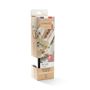 Squar Yule Log St/Steel Rem. Ends 30X8 Cm
