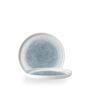 Raku Topaz Blue Walled Tallerken 21Cm