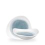 Raku Topaz Blue Lotus Bolle 23.5Cm