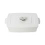 Revolution 2 Rect Ildfast Med Lokk 30Cm Satin-White Induction