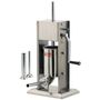 Louise Vertical Steel manual sausage filler - 3 L - 3 nozzles - With Cogwheel
