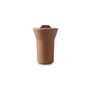 CONTRE JOUR Aroma Flared Cup With Lid 19cl Olive green / unglazed ochre clay
