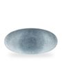 Raku Topaz Blue Oval Chefs Tallerken 34.7 X 17.3Cm