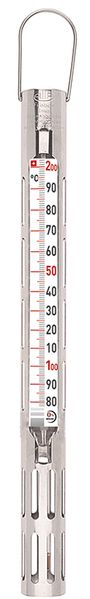 sukkertermometer i metallhylse +80 til +120C