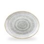 Studio Prints Stone Grey Orbit Oval Coupe Tallerken 31.7 X 25.5Cm