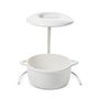 Bombance Round Cocotte 26Cm Induction With Porcelain Lid Alabaster White