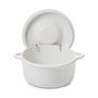 Bombance Round Cocotte 26Cm Induction With Porcelain Lid Alabaster White