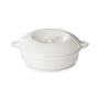Bombance Round Cocotte 31Cm Induction With Porcelain Lid Alabaster White