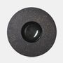 Sphere Plate 30.5cm Glossy Black Cosmos Gold 18cl