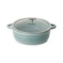 Bombance Round Cocotte 29Cm Induction With Glass Lid Cloud Grey + Glass
