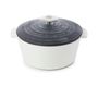 Revolution 2 Rund Cocotte 9''/22Cm Matt Slate Style Induc.Cres.Argente