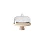 Manufacture Travertine Footed serving platter 28 cm 2.55kg