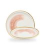 Homespun Accents Coral Walled Plate 26cm
