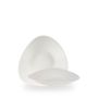 White Triangle Shallow Bolle 21 X 21Cm