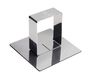 GOBEL St/st Square pusher - 6,8 x 6,8 cm h 3 cm