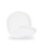 White Organic Walled Plate 25.5cm H:2cm