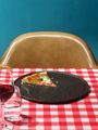 NATURE DARK Plate flat round - Ø32,5cm - H:16cm