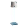 Poldina Pro Bordlampe Blå Keramikk -Blå Sjablong Ø11X38Cm. -2,2W
